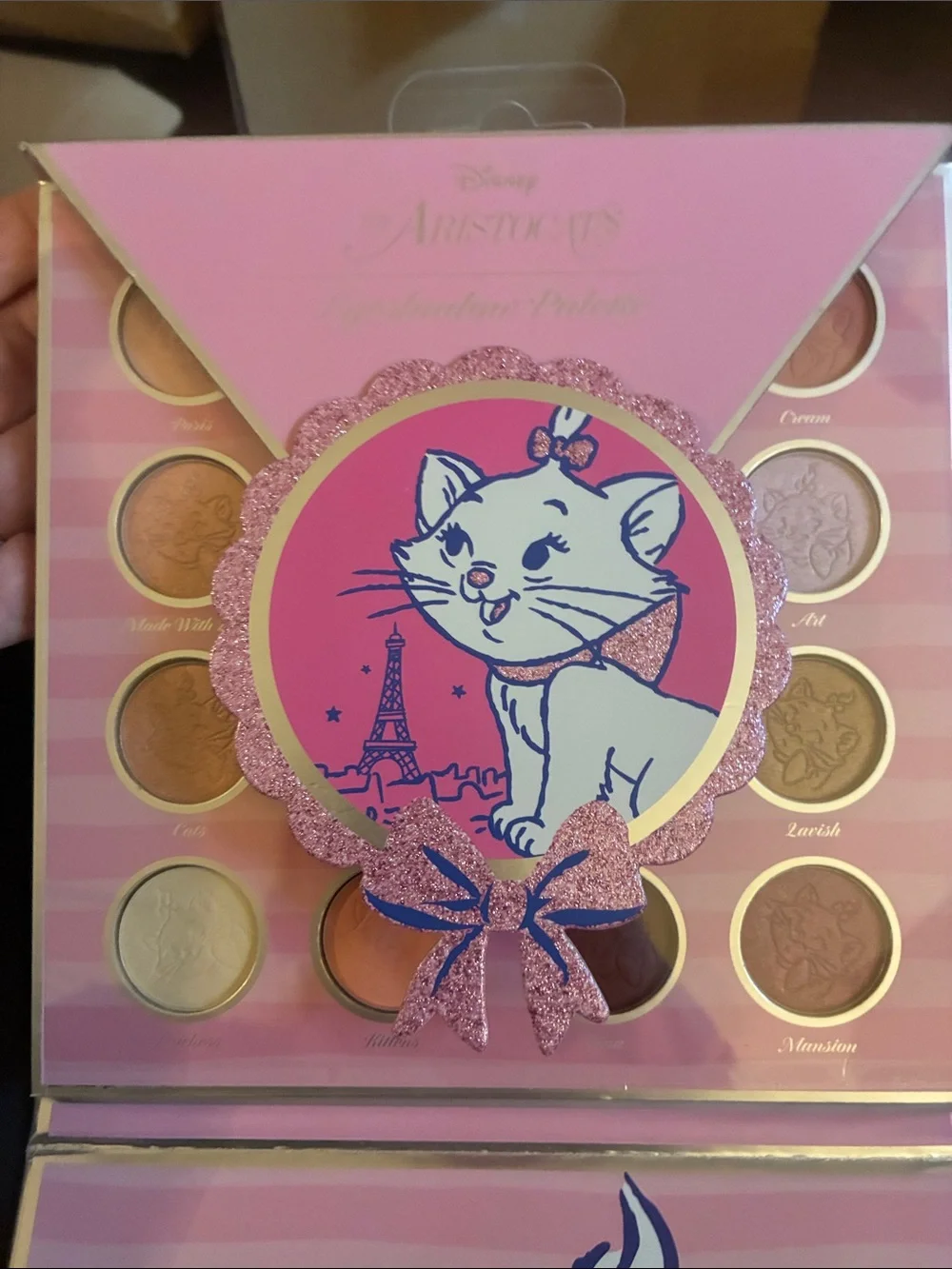 Disney Aristocats Eyeshadow Palette - Pink, Gold, Blue Accents